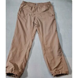 Le Coq Sportif Pants Mens Medium Brown Joggers Track Drawstring Mesh Lined
